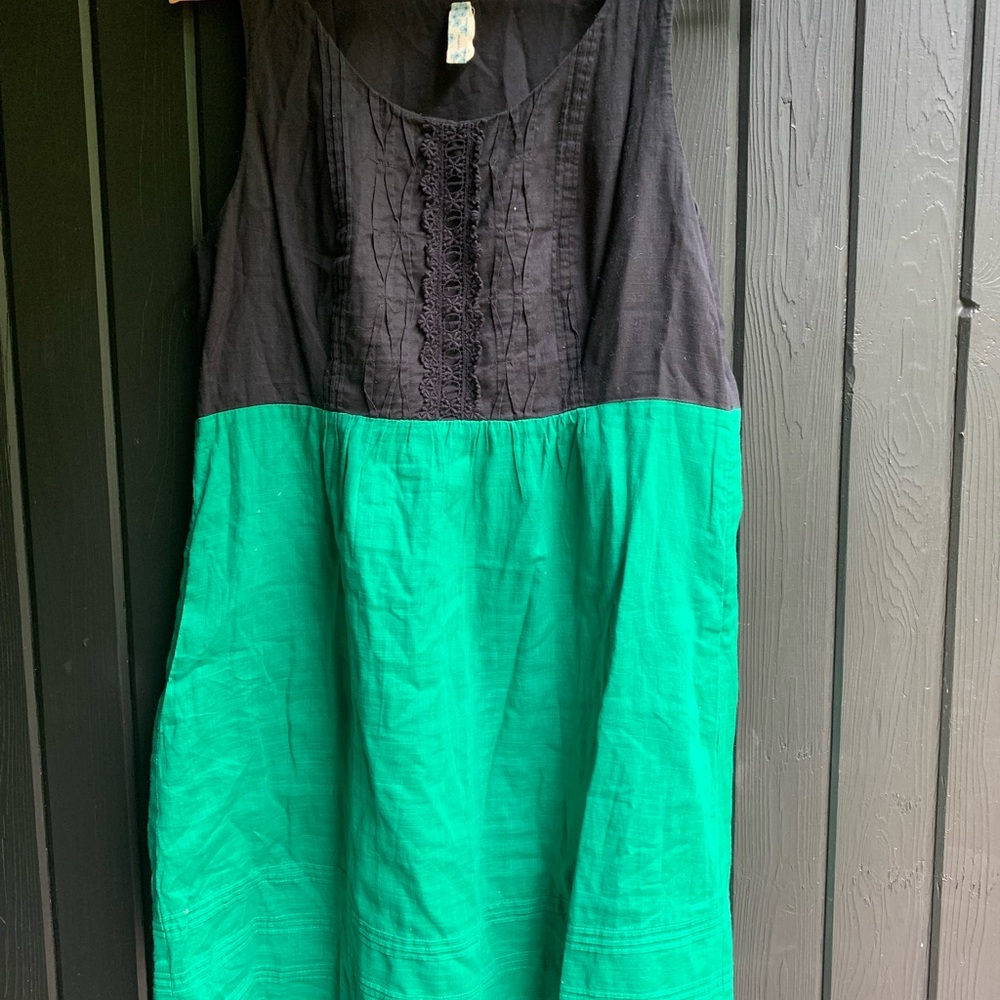 Maeve Black Dress with Floral Accent